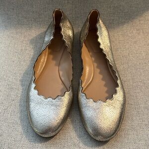 Chloé metallic flats. Made in Italy. Size 38. Excellent condition.